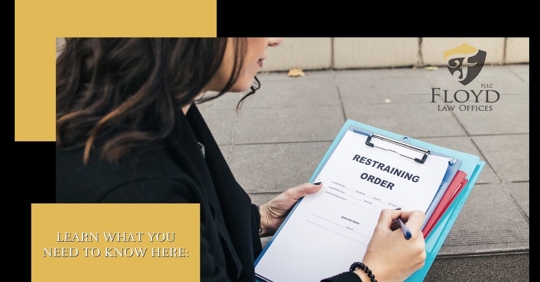 woman giving restraining order